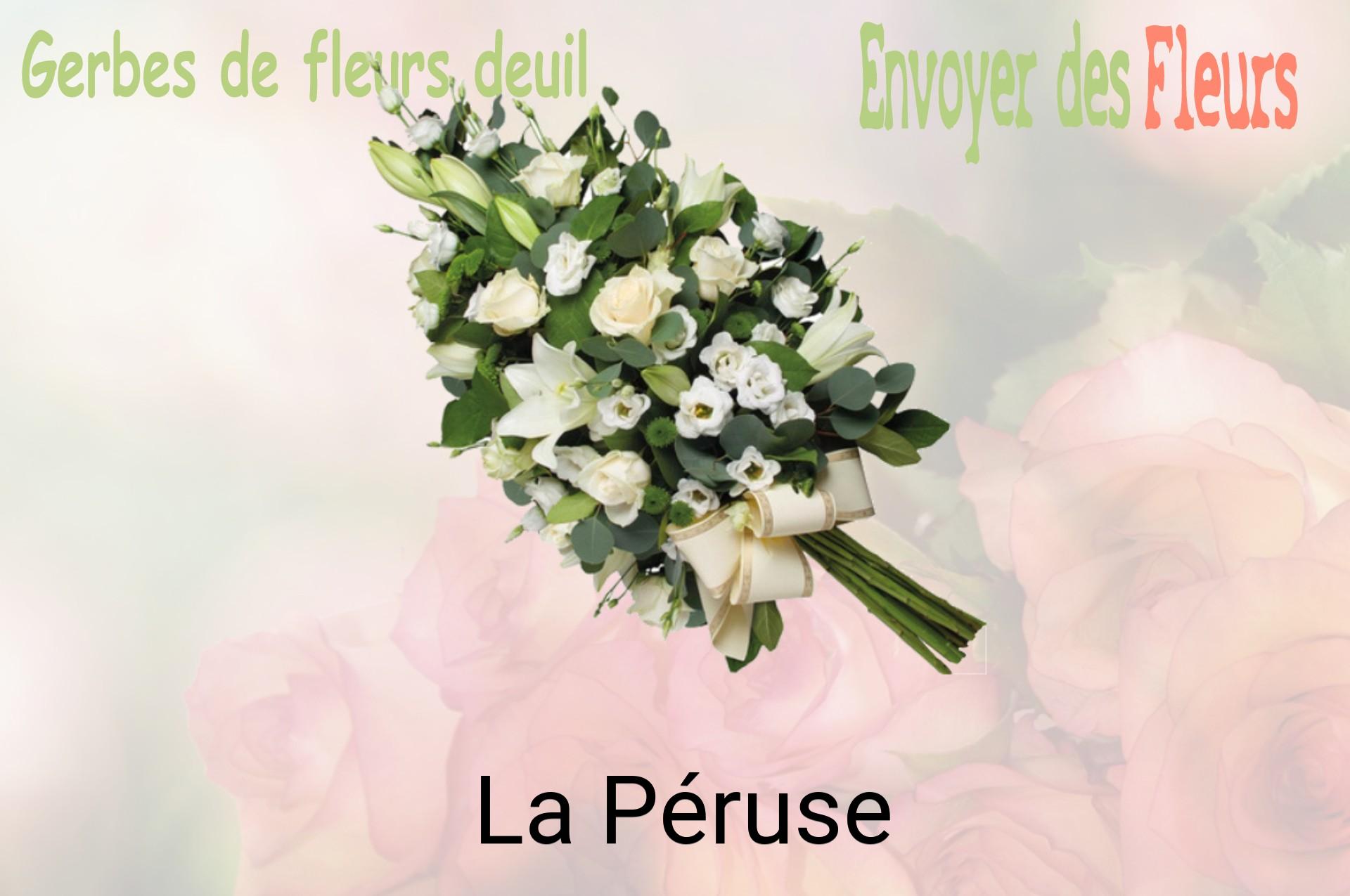 Gerbe de fleurs de deuil livrée à La Péruse